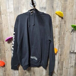 Luckless Outfitters Black Luke Combs Long Neck Ice Cold Beer Hoodie